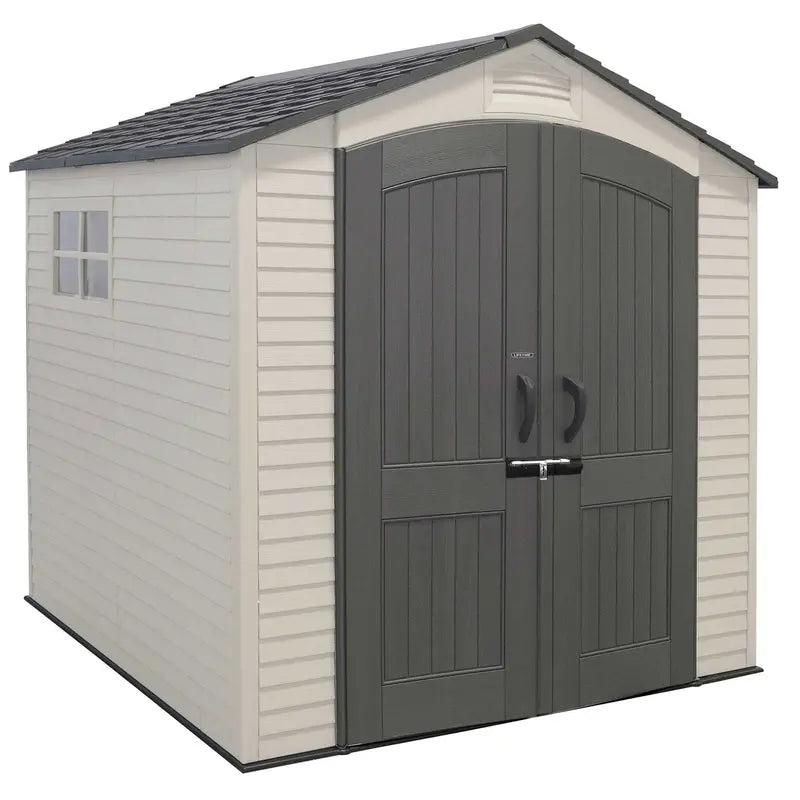 Lifetime 7 ft. x 7 ft. Outdoor Plastic Storage Shed, 60042