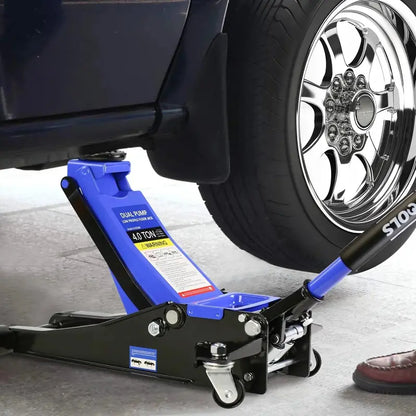 Low-Profile 4-Ton Hydraulic Floor Jack  Heavy-Duty Trolley Lift with Dual-Piston Pump, 4″21″ Range, 8000 lb Capacity