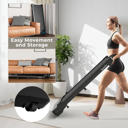 Portable Under-Desk Walking Pad  300 LB Capacity Treadmill with LED Display, Remote & App Connectivity, Compact for Home or Office