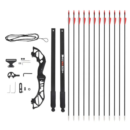 55 lb Recurve Bow & Arrow Set  Fiberglass Arrows Included, Everfit Youth/Adult Archery Kit