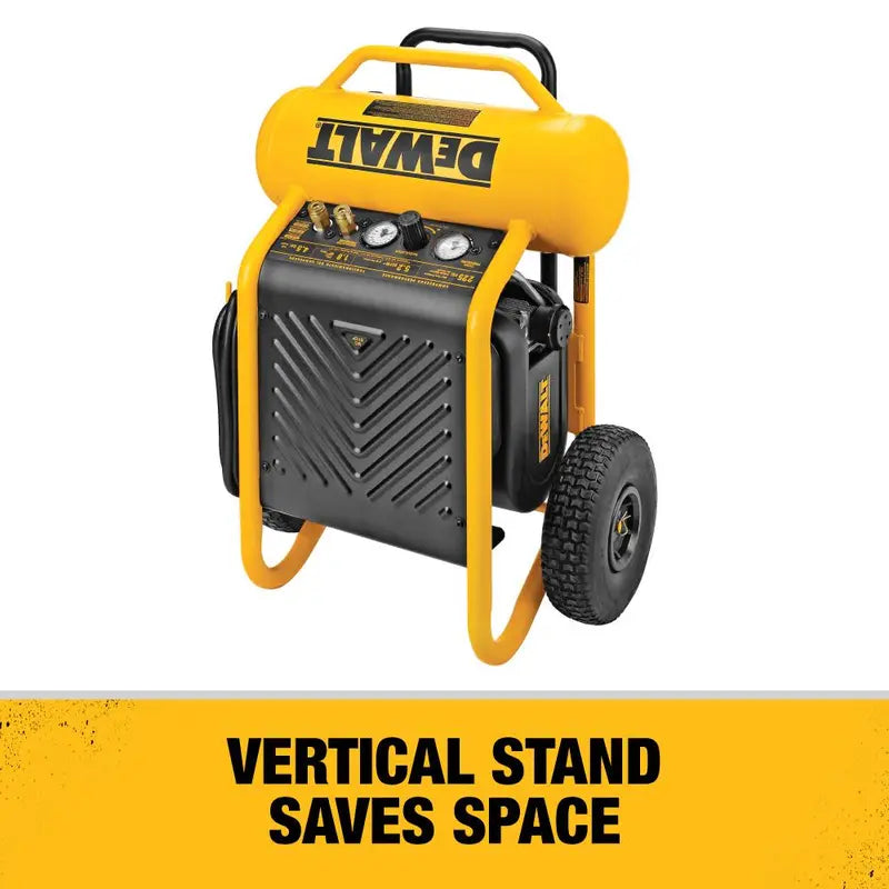 DEWALT HEAVY-DUTY 200PSI, 4.5 GALLON ELECTRIC WHEELED COMPRESSOR (D55146)