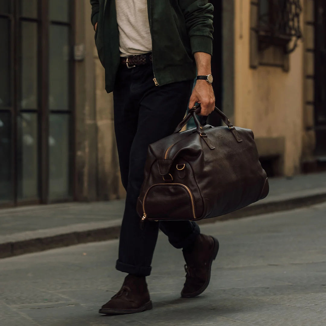 Leather Weekender - Brown