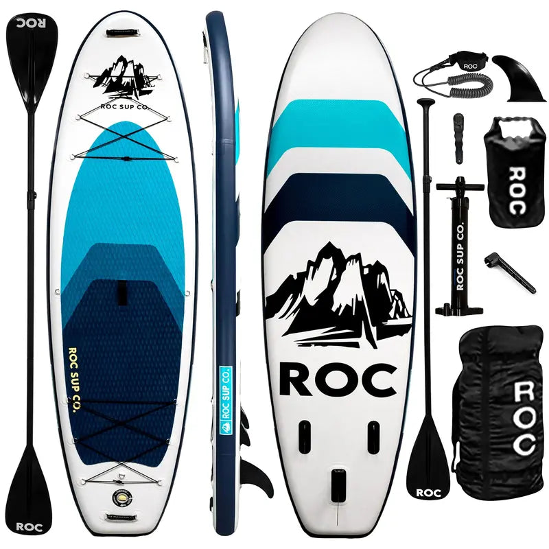 Roc 10’6″ Inflatable Stand-Up Paddle Board  Lightweight SUP for Beginners and Recreation