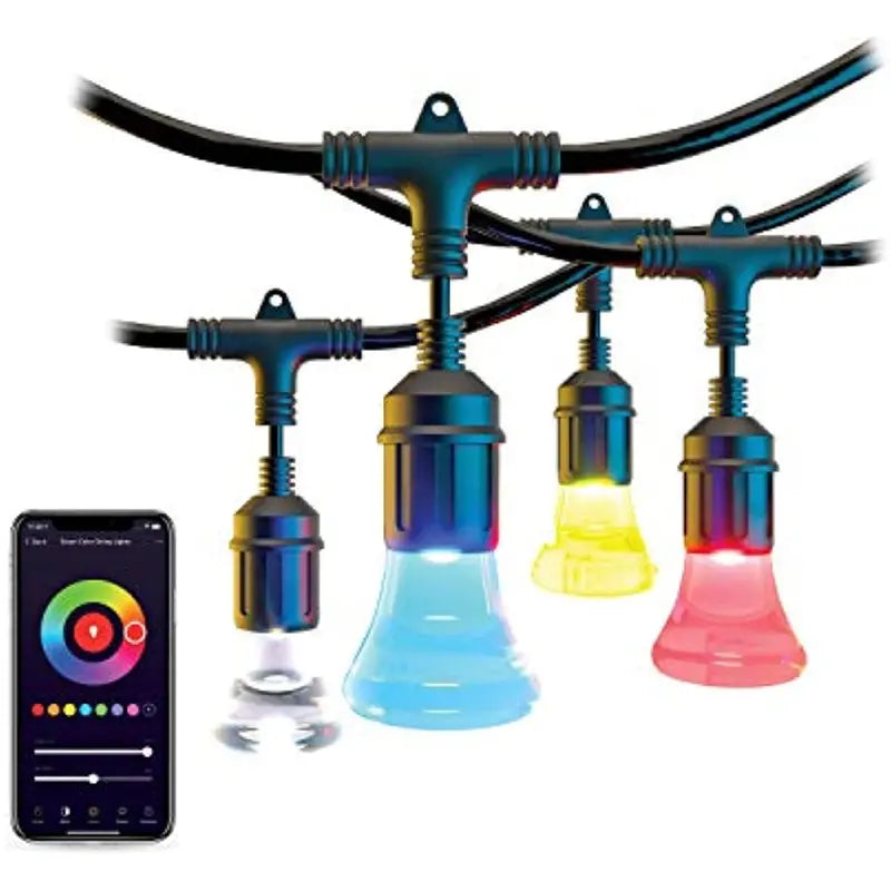 Atomi Smart WiFi LED String Lights  24 ft Waterproof Color-Changing Lights, Alexa & Google Assistant Compatible, App-Controlled