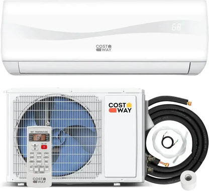 COSTWAY 12,000 BTU Mini-Split AC/Heater  20 SEER2, 115V Ductless Wall-Mount System