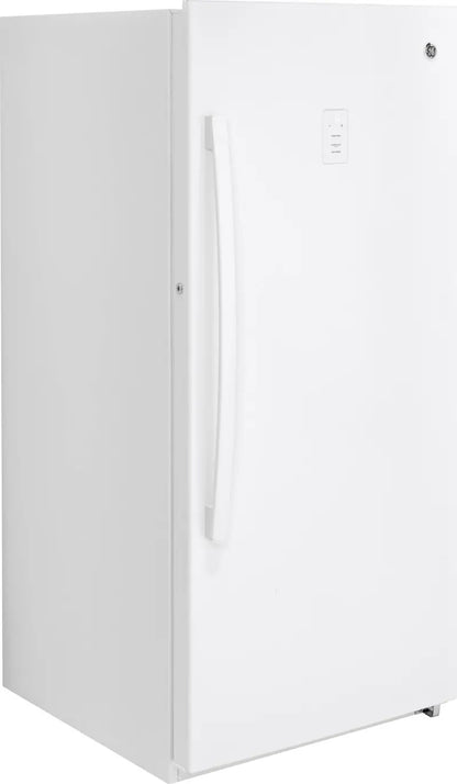 GE 14.1 Cu. Ft. Frost-Free Upright Freezer  White Finish (FUF14DLRWW)