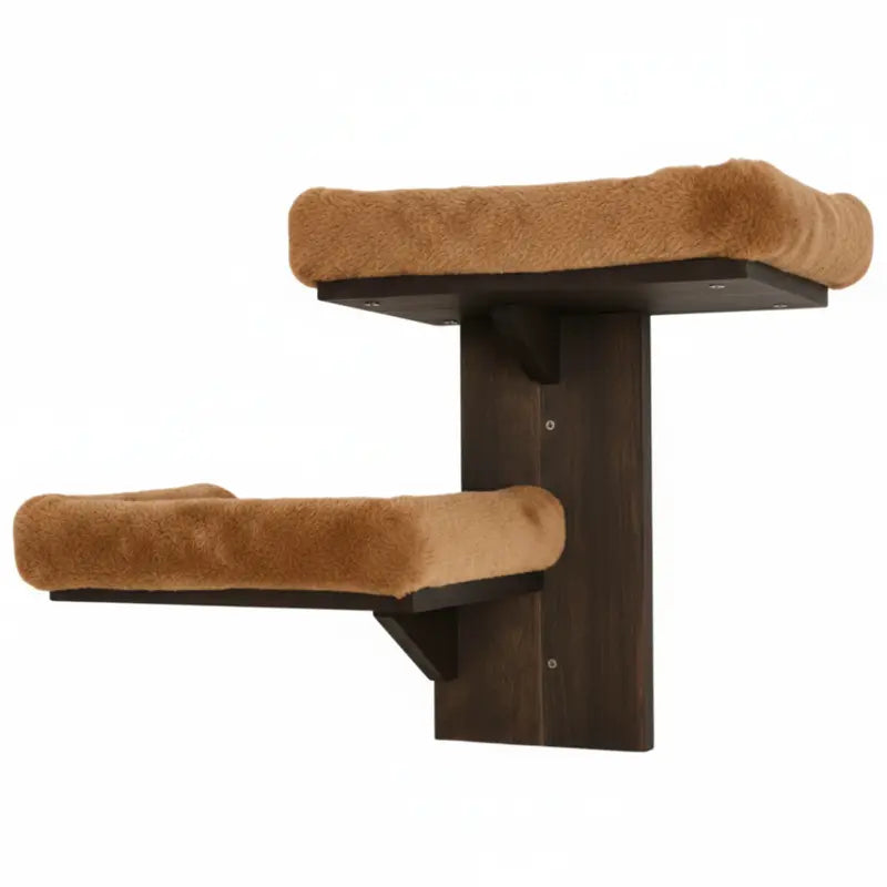 Minimalist Cat Wall Shelves  Two-Tier Climbing and Rest Platform Set