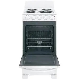 20-Inch White Freestanding Electric Range — 4-Burner Cooktop