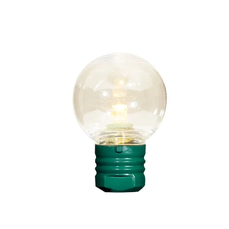 58.1′ 100-Count Warm White G30 LED Christmas Lights  Green Wire, UL-Certified, Indoor/Outdoor Decor
