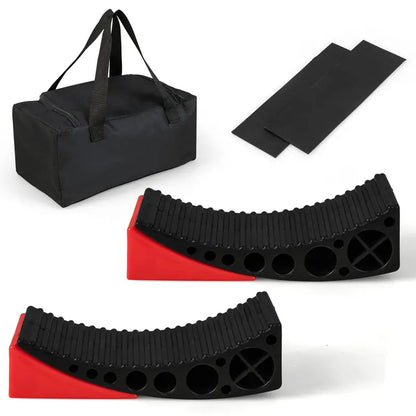 RV Camper Leveling Blocks  2-Pack Adjustable Stabilizers