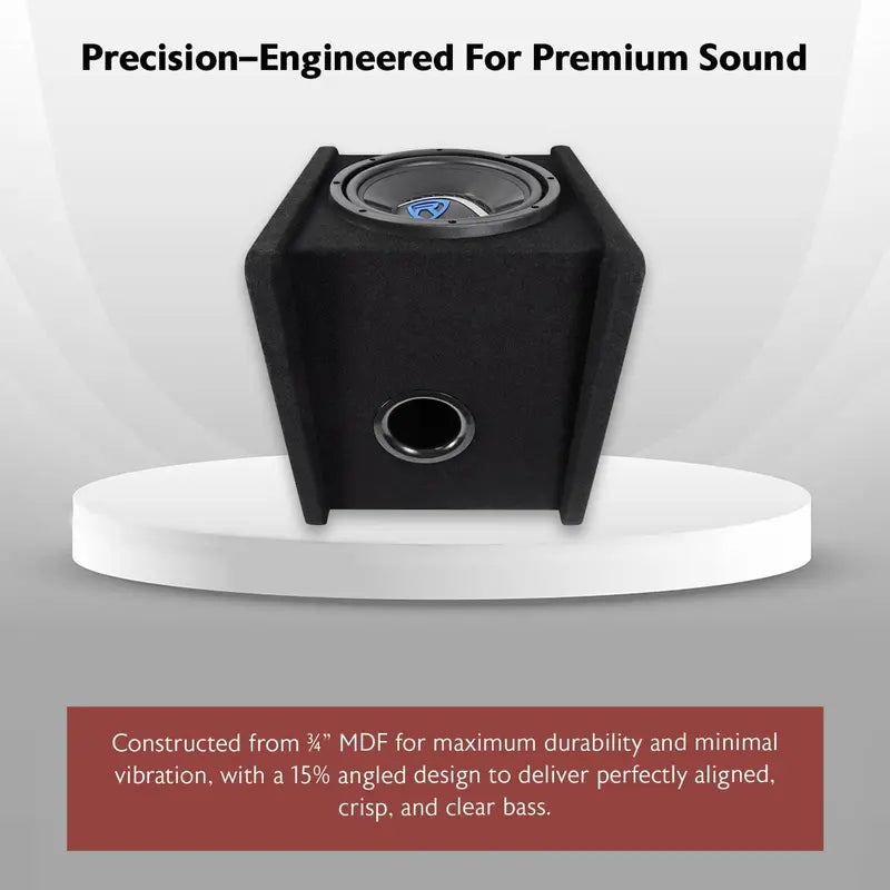 1200W Dual 12″ Car Subwoofer Enclosure Kit  Includes Mono Amplifier & Wiring  Deep Bass Response & Streamlined Installation for Custom Audio Systems
