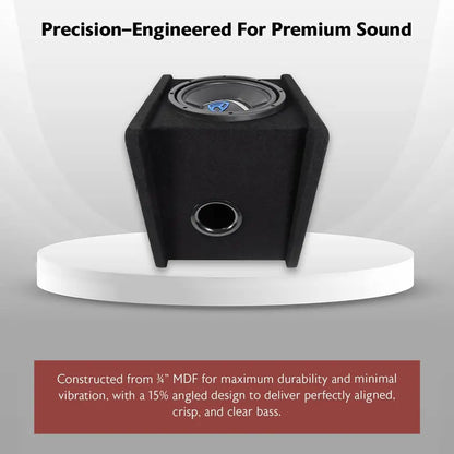 1200W Dual 12″ Car Subwoofer Enclosure Kit  Includes Mono Amplifier & Wiring  Deep Bass Response & Streamlined Installation for Custom Audio Systems