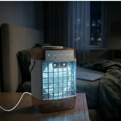 Personal Evaporative Air Cooler with Remote, Adjustable Timer, and Three Fan Speeds