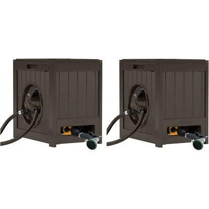 Suncast Aquawinder 125-Foot Water-Powered Auto Hose Reel in Java Finish (2-Pack)