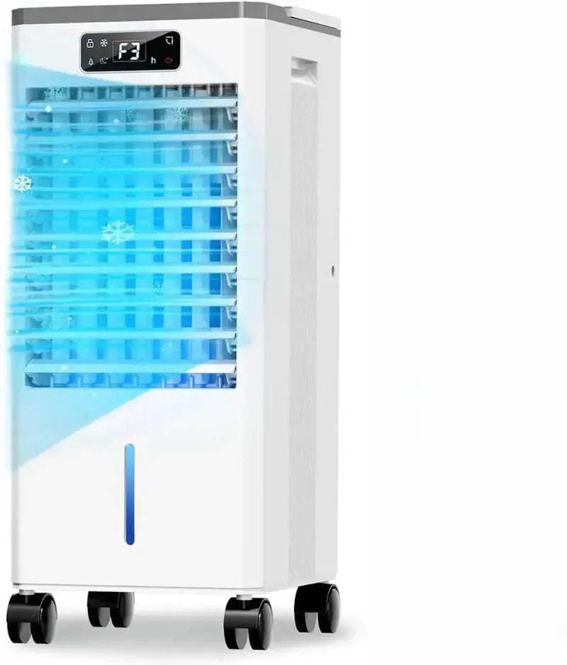Windowless Evaporative Air Cooler  Portable 3-Mode, 3-Speed Cooler with 12-Hour Timer