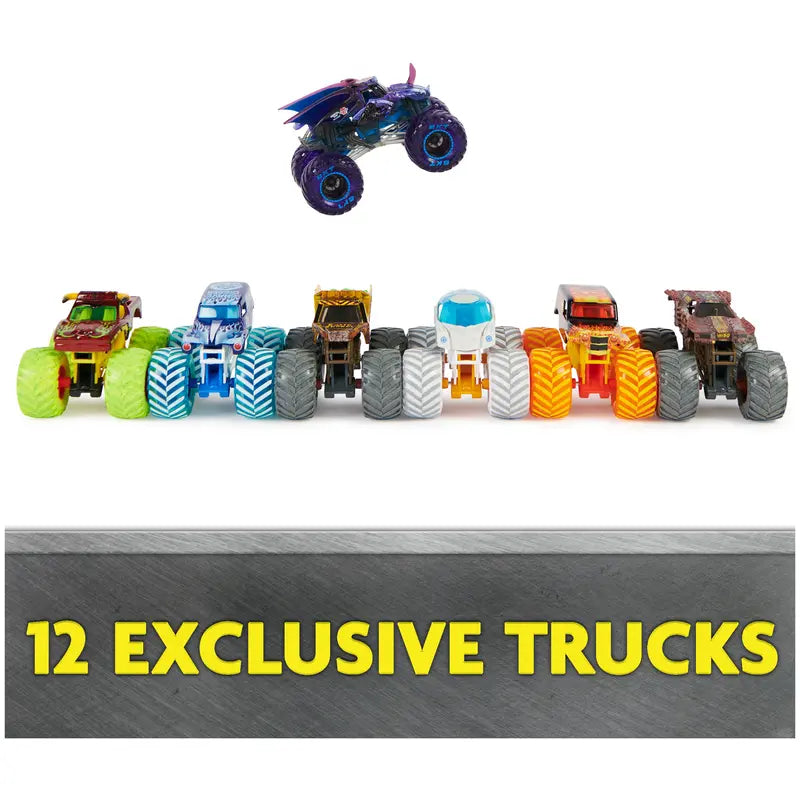 Monster Jam, 12-Pack 1:64 Scale Monster Truck Vehicles (Walmart Exclusive)