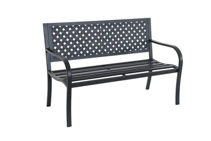 Mainstays Outdoor Durable Steel Bench  Black