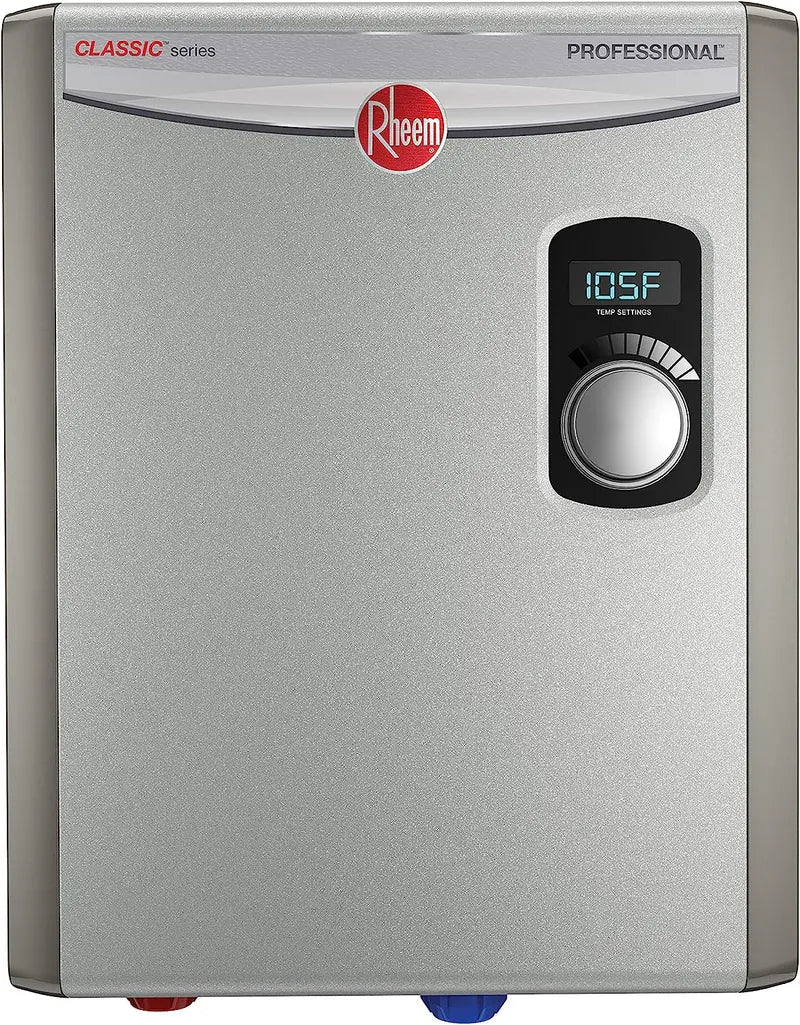 Rheem 18kW Tankless Electric Water Heater  240V, Energy-Efficient Compact Unit