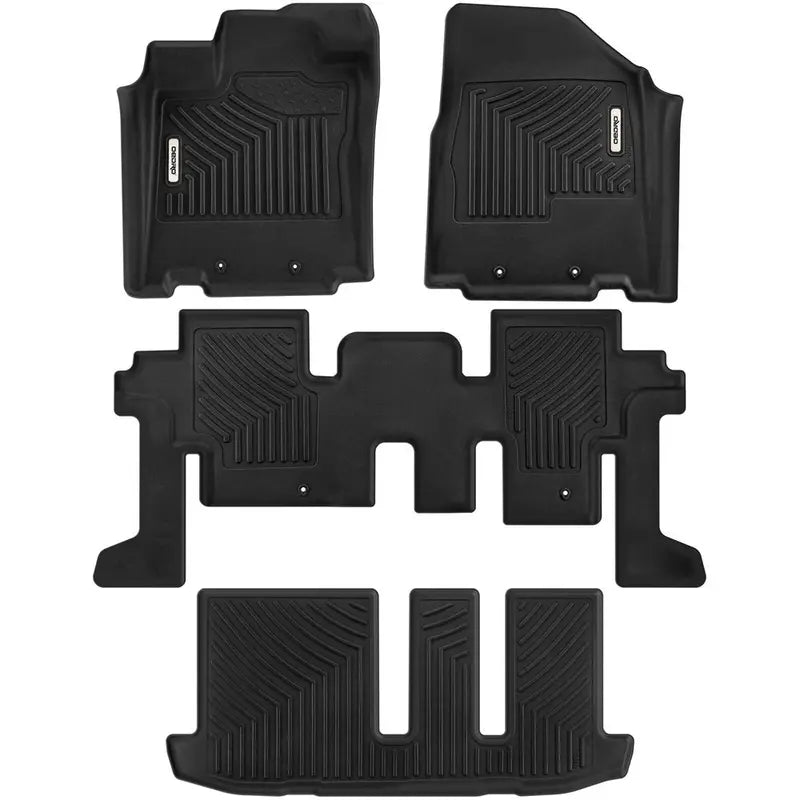Floor Mat 3 Row Compatible with 2014-2020 Infiniti QX60 2013-2020 Nissan Pathfinder TPE All-Weather