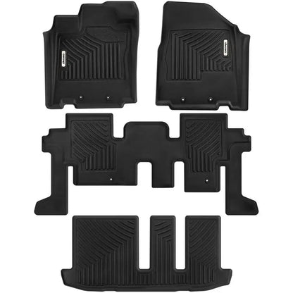 Floor Mat 3 Row Compatible with 2014-2020 Infiniti QX60 2013-2020 Nissan Pathfinder TPE All-Weather