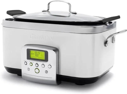 6-Quart Programmable Electric Slow Cooker  Dishwasher-Safe Lid & Removable Nonstick Base