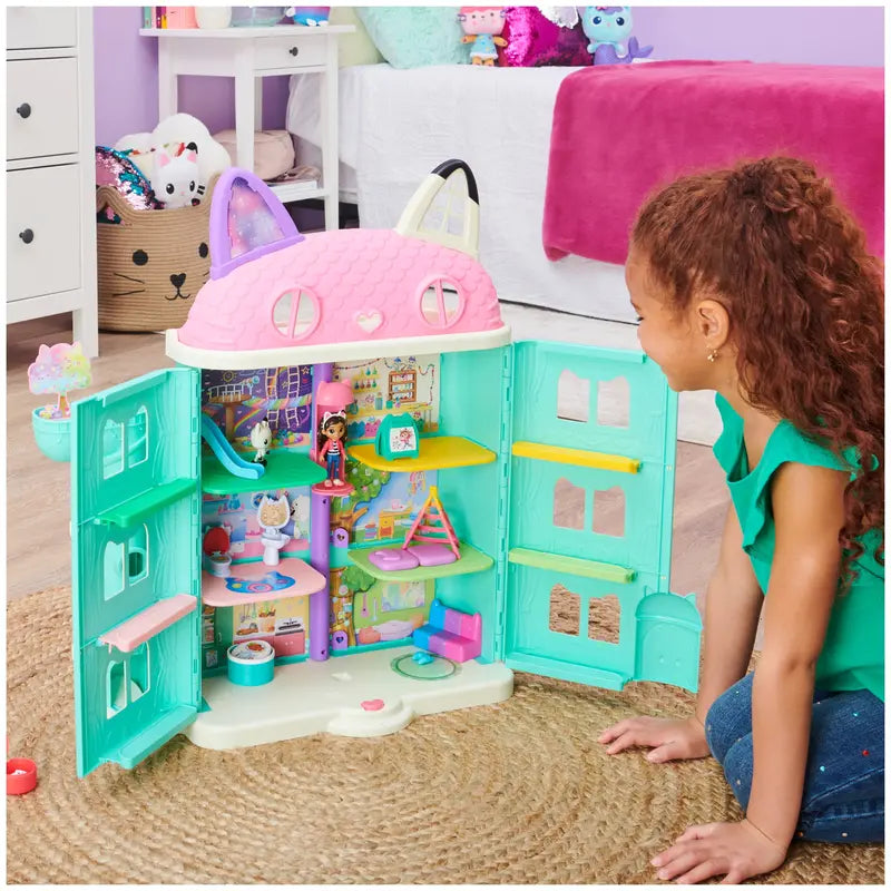 Gabby’s Dollhouse, Purrfect Dollhouse 2-Foot Tall Playset with Sounds, 15 Pieces
