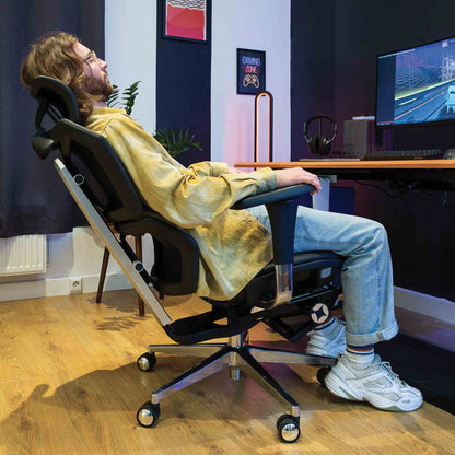 Chaise ergonomique de bureau - VERTEX en cuir reconstitué