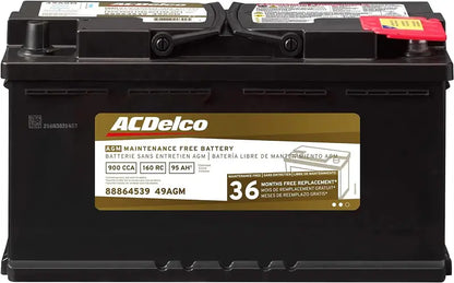 Gold Battery BCI Group 49 AGM Automotive Replacement  12V, Maintenance-Free Deep-Cycle Power