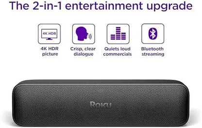 Roku Streambar SE | 2-in-1 4K/HD/HDR Soundbar & Streaming | Clear Dialogue | Easy Setup