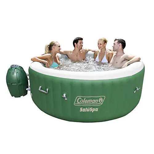 Coleman SaluSpa Inflatable Hot Tub  Green and White Portable Spa
