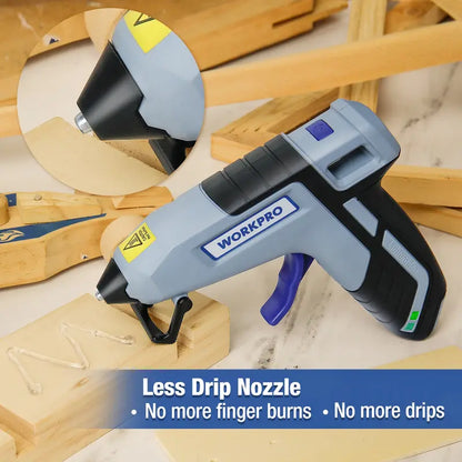 WORKPRO 3.6V Cordless Hot Glue Gun Kit  Low-Drip Design with 20 Mini Glue Sticks Included