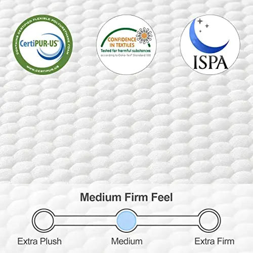 Molblly Queen Mattress, 10 inch Gel Memory Foam Mattress with CertiPUR-US Mattress in a Box