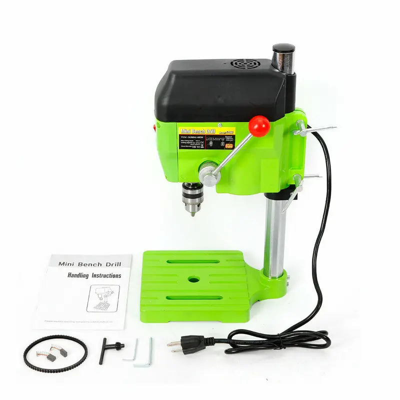 Mini Electric Bench Drill Press Stand Compact Portable Workbench Metal Drilling Repair Tool Expanding Drilling Machine 480W DIY Tool