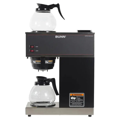 BUNN VPR-2GD Commercial Pourover Coffee System  12-Cup Dual-Warmer Brewer with Twin Glass Decanters