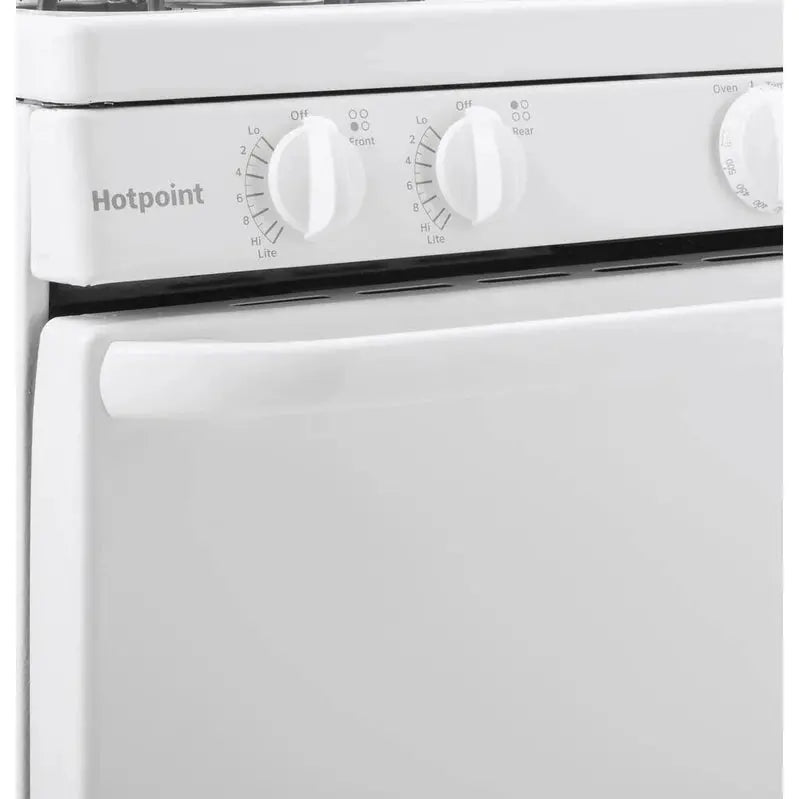 20-Inch Freestanding Electric Oven  Four-Zone Cooktop, White Appliance, Compact Kitchen Range