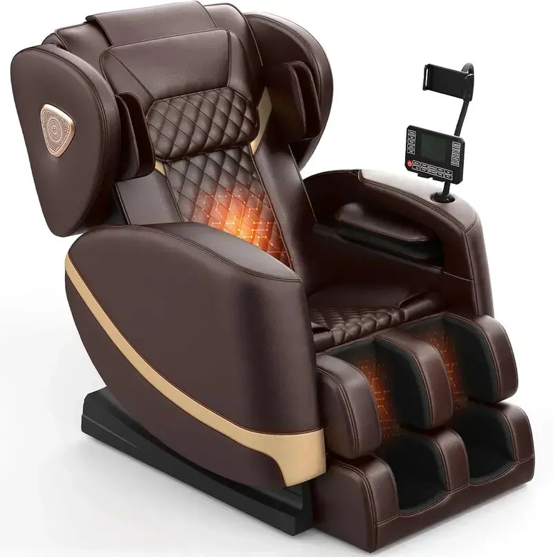 Zero-Gravity Full-Body Massage Chair with 10-Point Roller System and Heated Foot Therapy