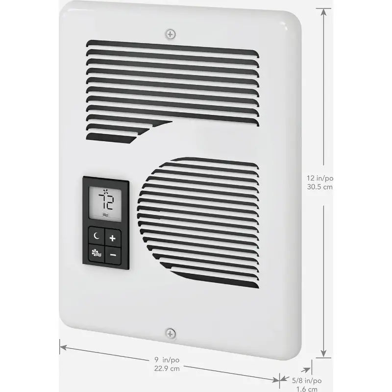 Cadet Energy Plus Wall-Mount Heater  Digital Thermostat, Multi-Voltage (120V/208V/240V), White Finish