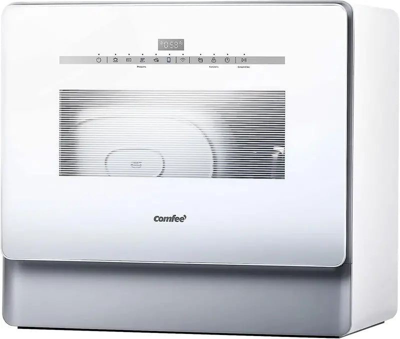COMFEE’ Countertop Mini Dishwasher  5L Built-In Tank, Compact Freestanding Unit