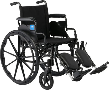 Lightweight Adult Wheelchair  Ergonomic Design with Swing-Away Arms, Elevating Leg Rests & Slim Profile