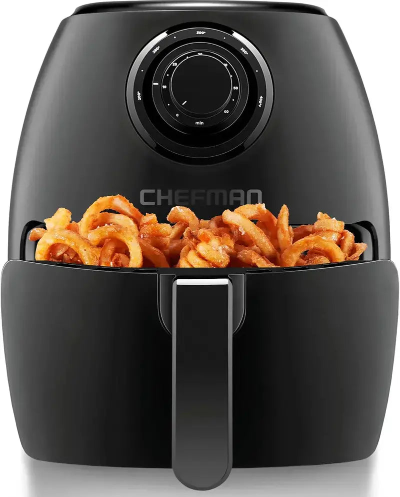 Chefman Compact 6.3-Quart Digital Air Fryer Featuring Rotisserie, Dehydrate, and Convection Functions
