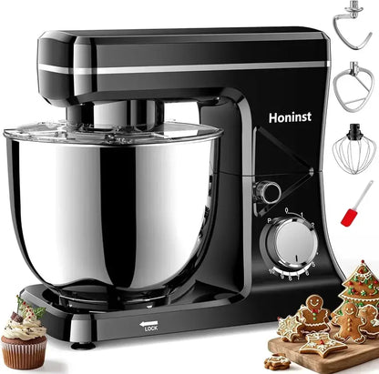 10-Setting Tilt-Head Stand Mixer with 6-Quart Stainless Steel Bowl & 8-in-1 Splash Guard