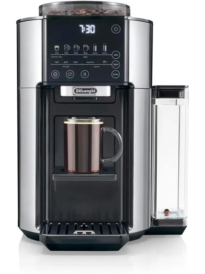 De’Longhi TrueBrew Drip Coffee Maker  Built-in Conical Burr Grinder, 6 Customizable Brew Sizes, 5 Specialty Profiles, Stainless Steel Finish