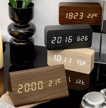 LED Desk Clock with Tap-to-Wake Display and Sound Sensitivity
