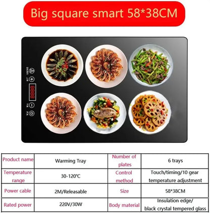 22.8″ x 15″ Electric Buffet Heating Tray  Stainless Steel Warm Serving Platter for Catering