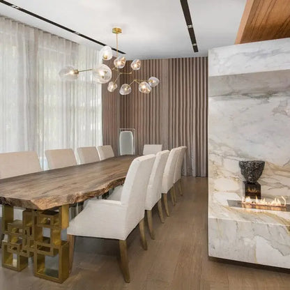 Orvani Linear Globe Chandelier in Modern Industrial Style