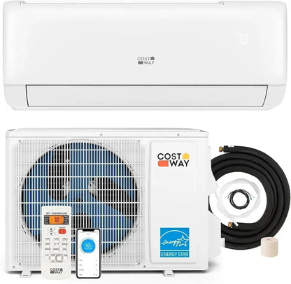 COSTWAY 12,000 BTU Mini-Split AC/Heater  20 SEER2, 115V Ductless Wall-Mount System