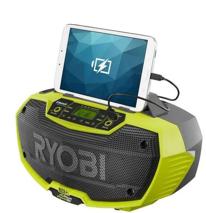 Ryobi One+ 18V P746 Radio with Dual Power & Bluetooth