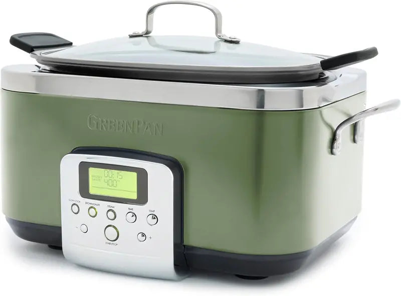 6-Quart Programmable Electric Slow Cooker  Dishwasher-Safe Lid & Removable Nonstick Base