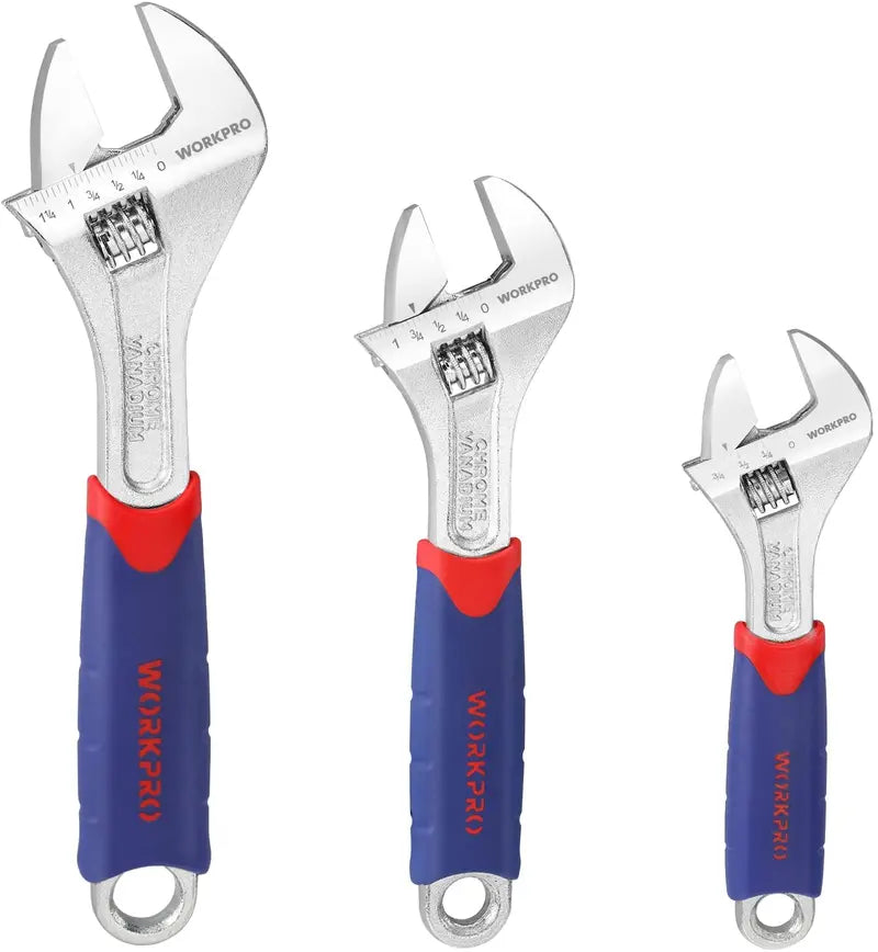 WORKPRO 3-Piece Adjustable Wrench Set