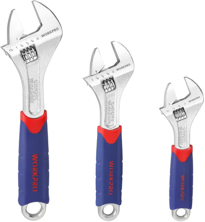 WORKPRO 3-Piece Adjustable Wrench Set